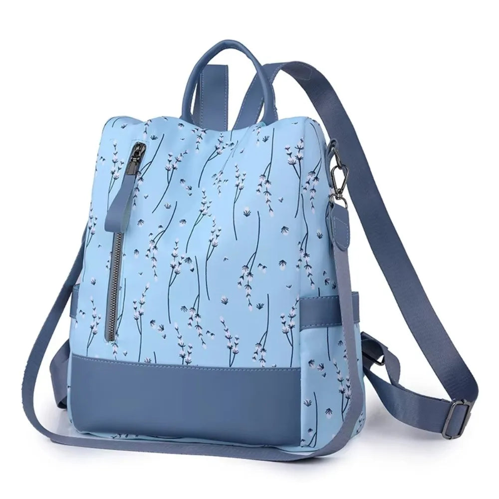Sac À Dos Toutes Saisons Imprimé Floral En Tissu Oxford
