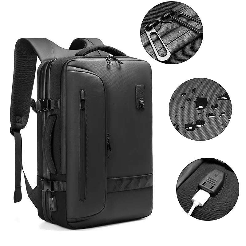 Sac À Dos Extensible Noir Pour Ordinateur Portable