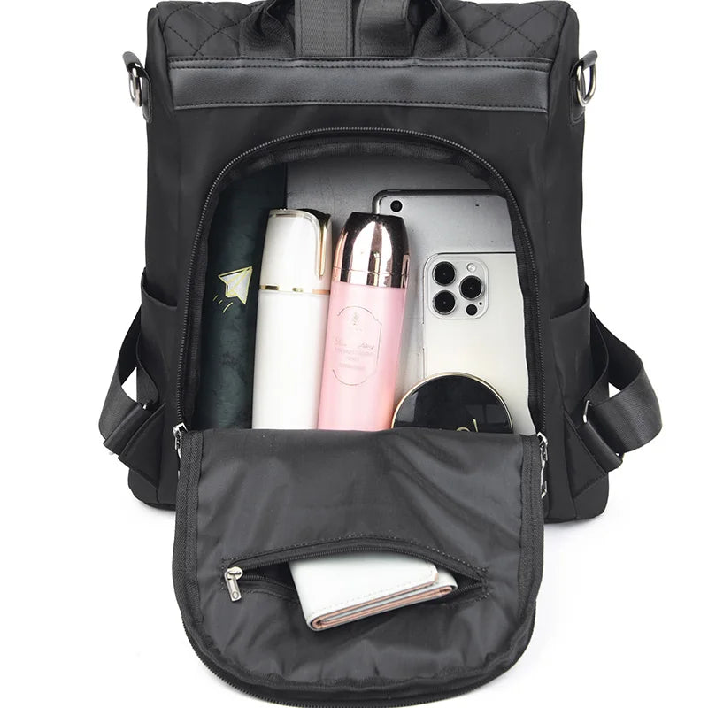 Sac À Dos Femme Voyage Antivol Tissu Oxford