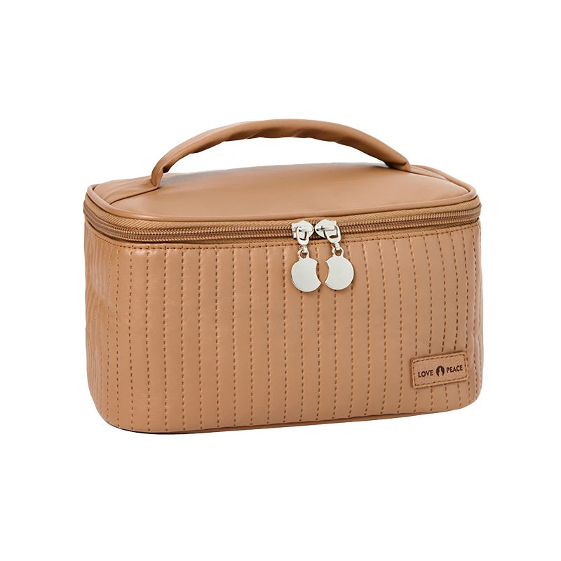 Grand Trousse De Toilette Cuir Synthétique PU Compartiments