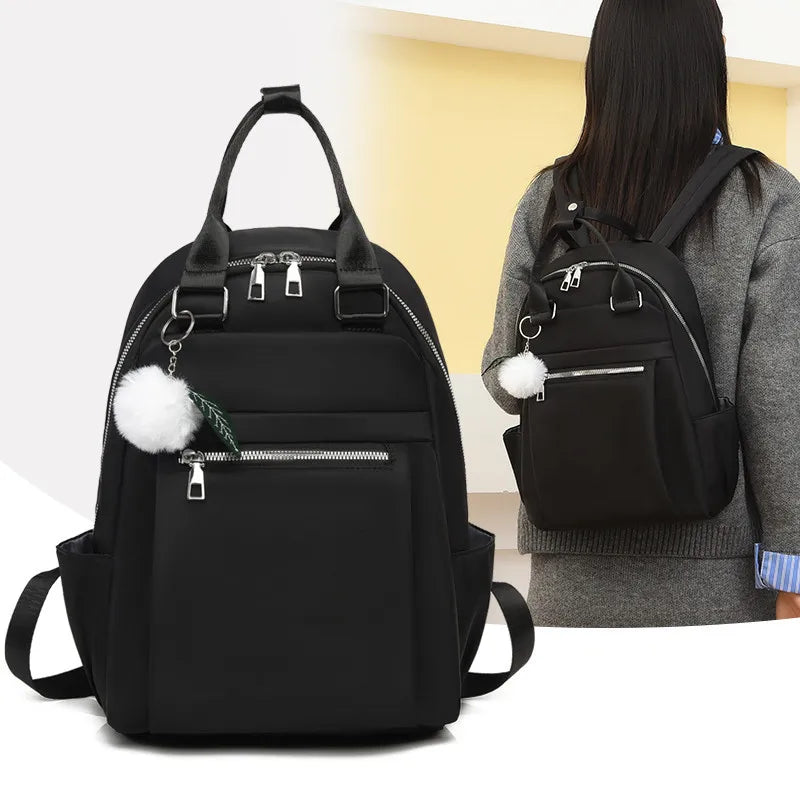Sac À Dos 20-35 L Avec Poche Avant Zippée Tissu Oxford
