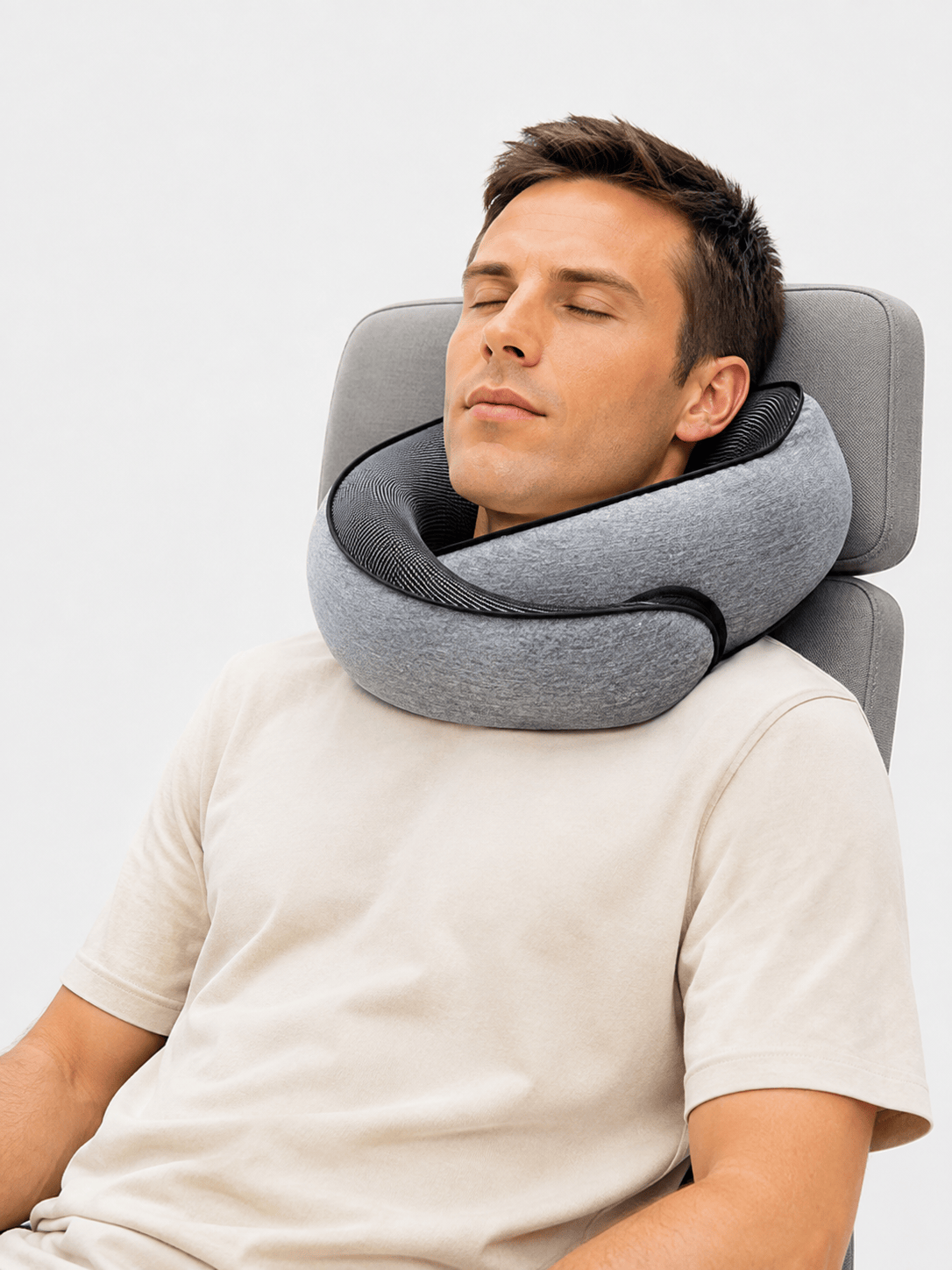 Sackovia Coussin cervical de voyage ajustable en U, mousse à mémoire de forme