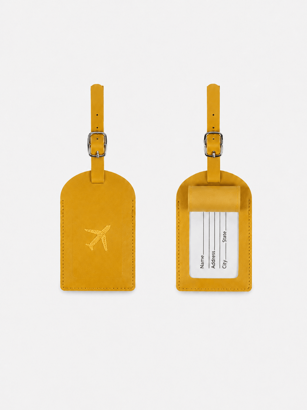Sackovia Étiquette de bagage en cuir motif avion avec porte-adresse