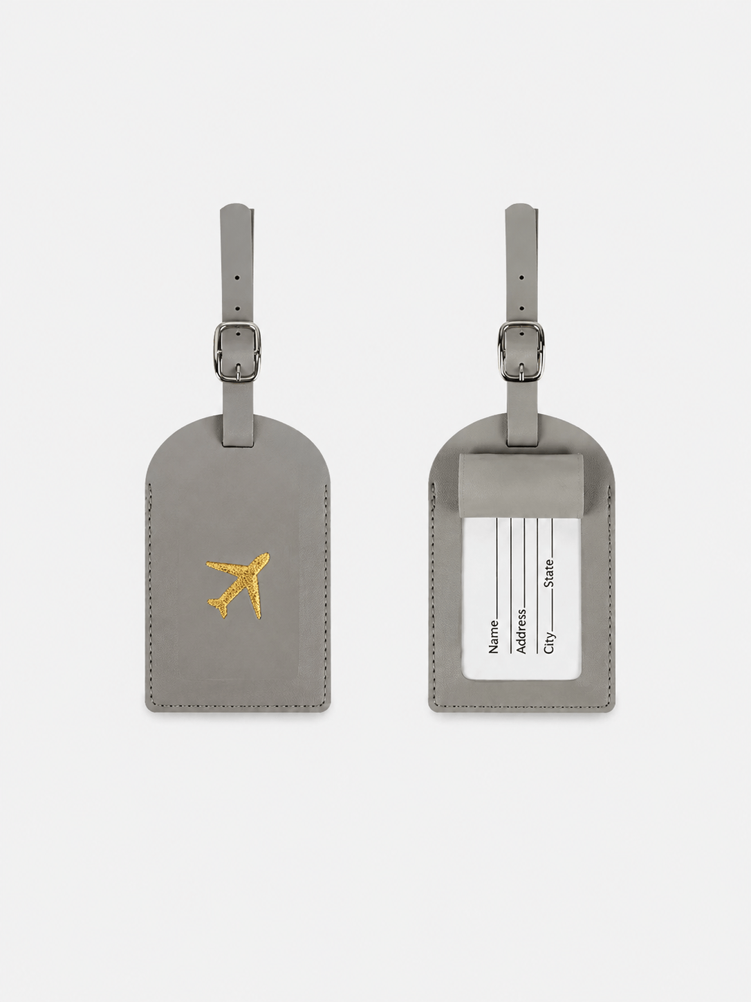 Sackovia Étiquette de bagage en cuir motif avion avec porte-adresse