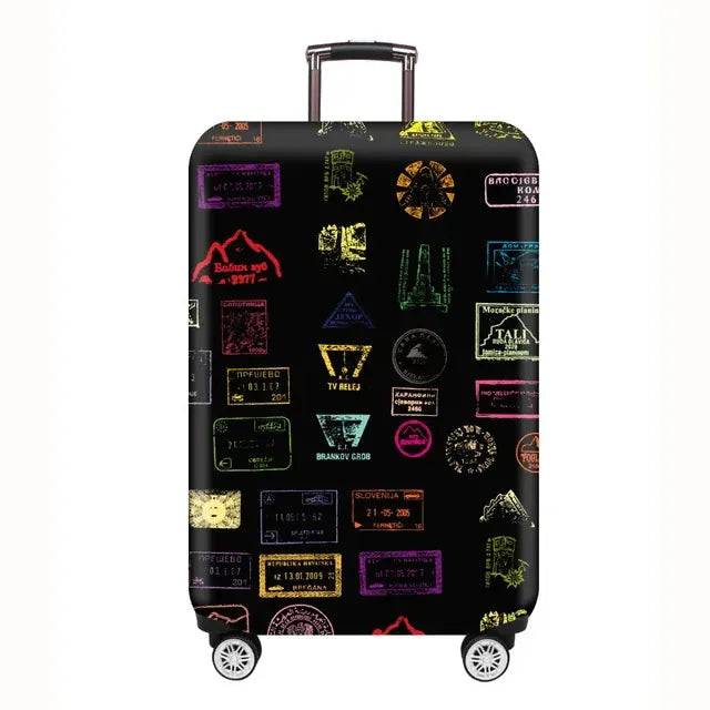 Sackovia Housse de valise extensible imprimé voyage 18 à 32 pouces