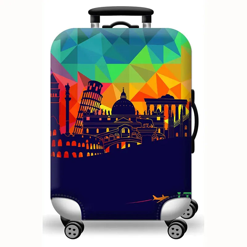 Sackovia Housse de valise extensible imprimé voyage 18 à 32 pouces
