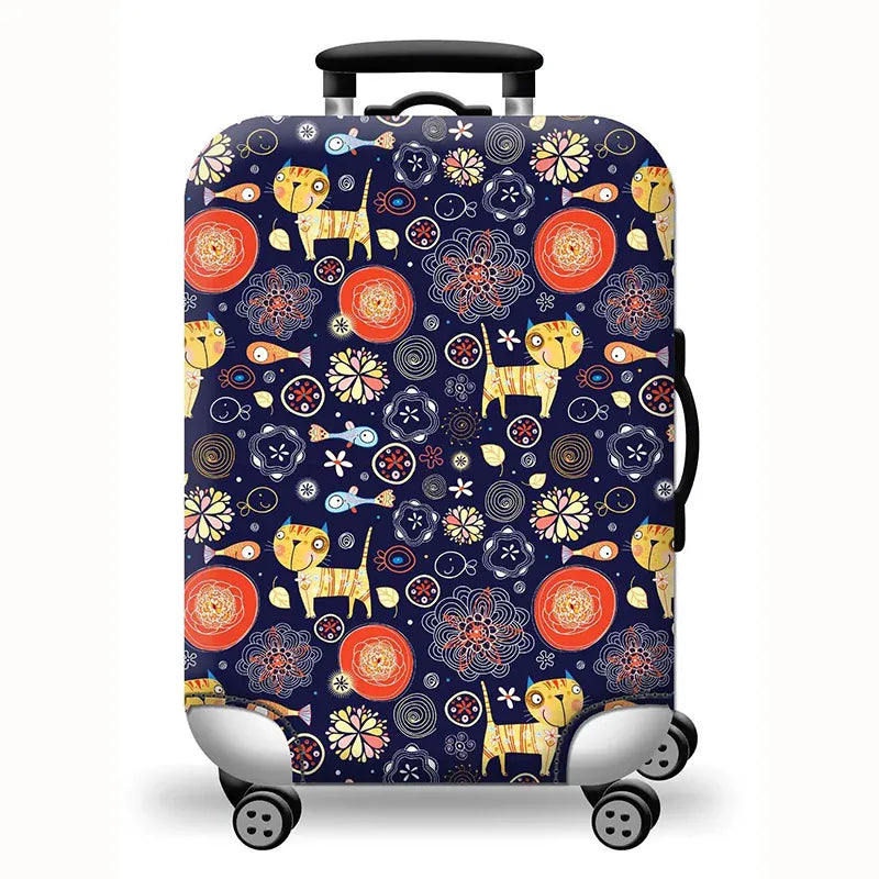 Sackovia Housse de valise extensible imprimé voyage 18 à 32 pouces