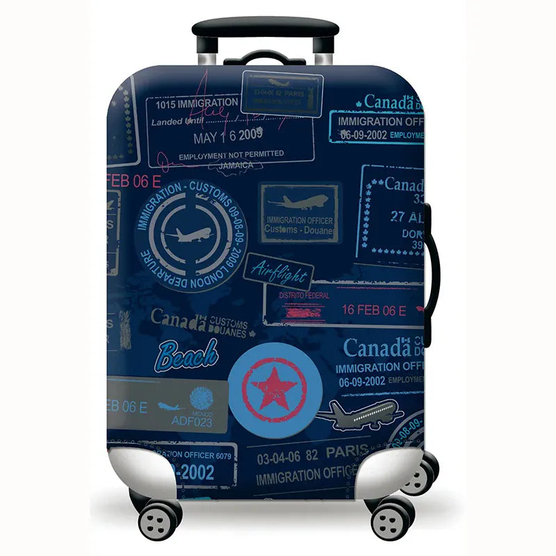 Sackovia Housse de valise extensible imprimé voyage 18 à 32 pouces