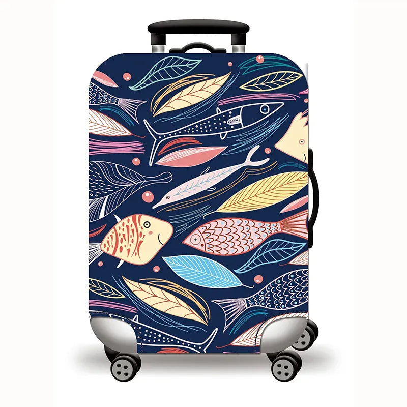 Sackovia Housse de valise extensible imprimé voyage 18 à 32 pouces