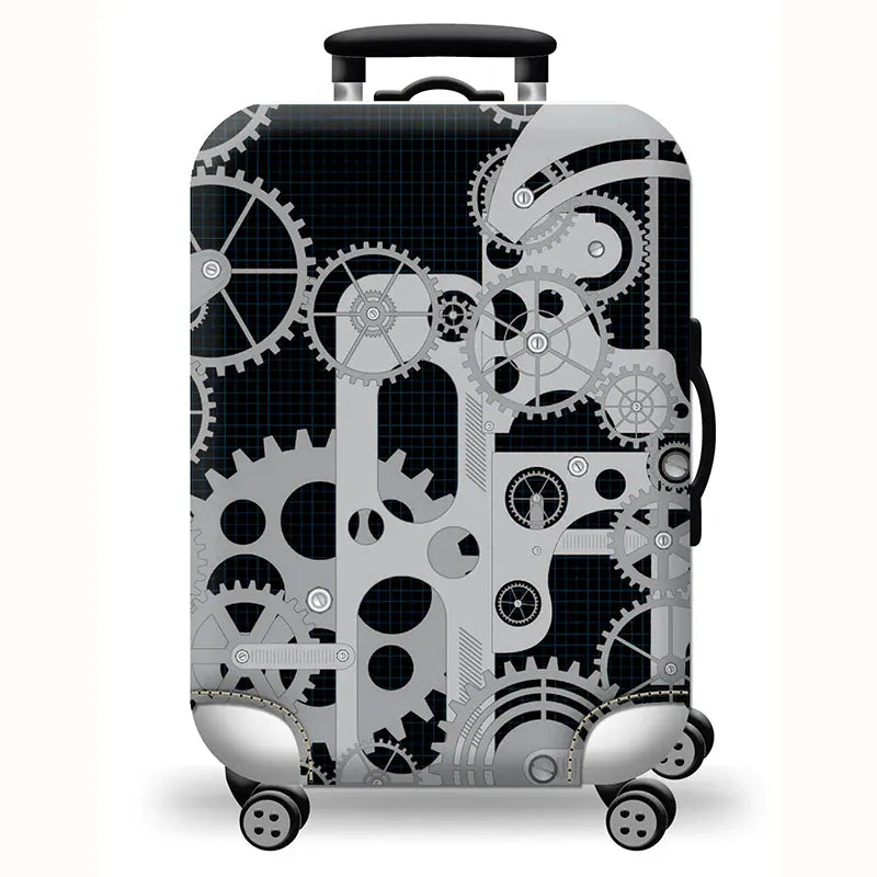 Sackovia Housse de valise extensible imprimé voyage 18 à 32 pouces