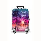 Sackovia Housse de valise extensible imprimé voyage 18 à 32 pouces