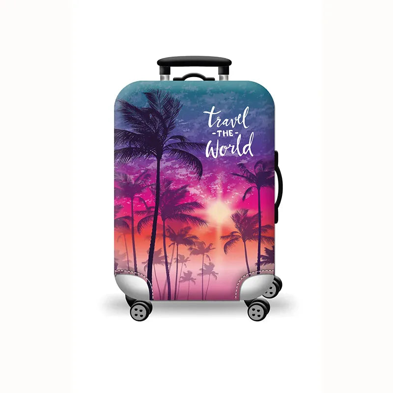 Sackovia Housse de valise extensible imprimé voyage 18 à 32 pouces