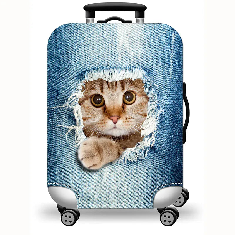 Sackovia Housse de valise extensible imprimé voyage 18 à 32 pouces