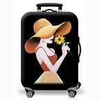Sackovia Housse de valise extensible imprimé voyage 18 à 32 pouces