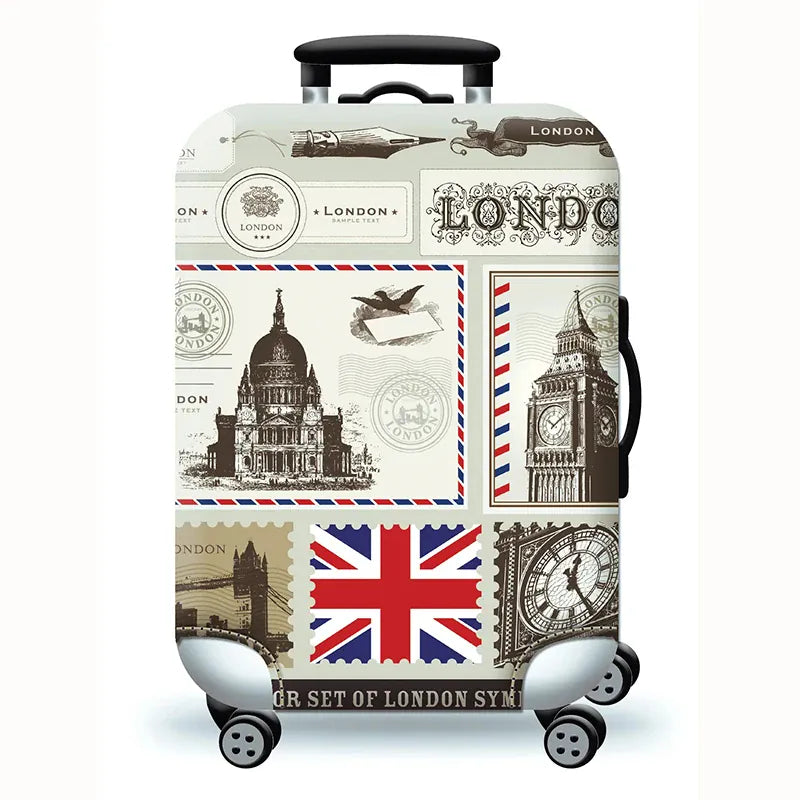 Sackovia Housse de valise extensible imprimé voyage 18 à 32 pouces