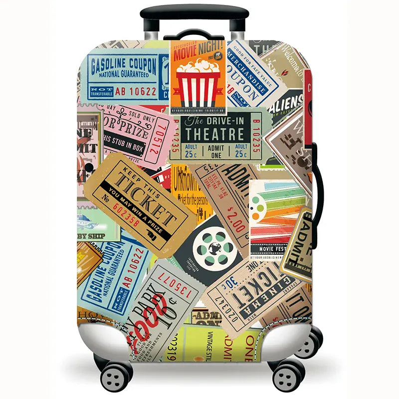 Sackovia Housse de valise extensible imprimé voyage 18 à 32 pouces
