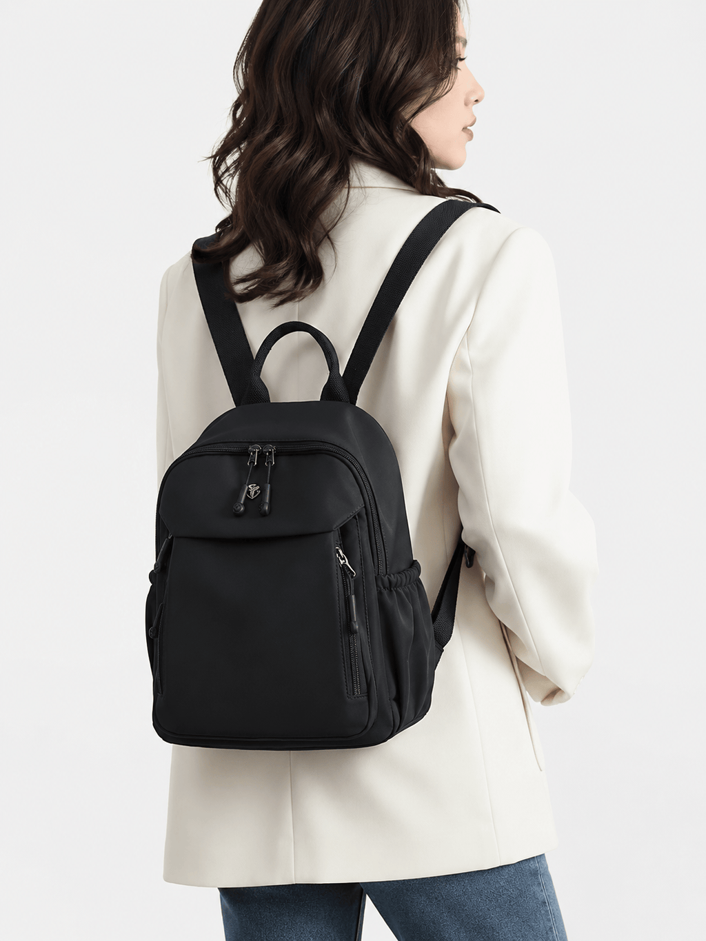 Sackovia Petit Sac À Dos Femme Noir En Nylon