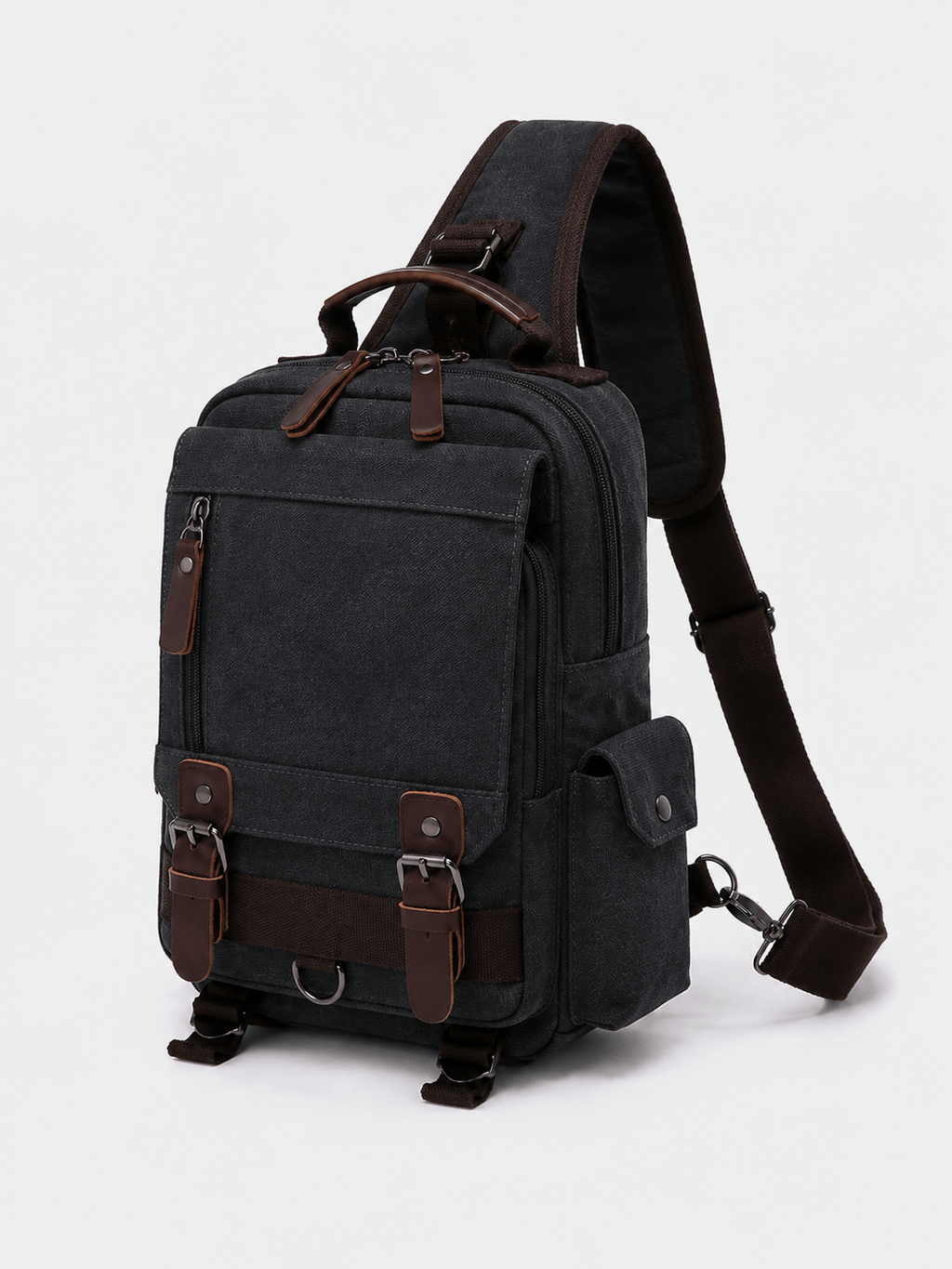 Sackovia Petit Sac À Dos Homme En Toile Marron