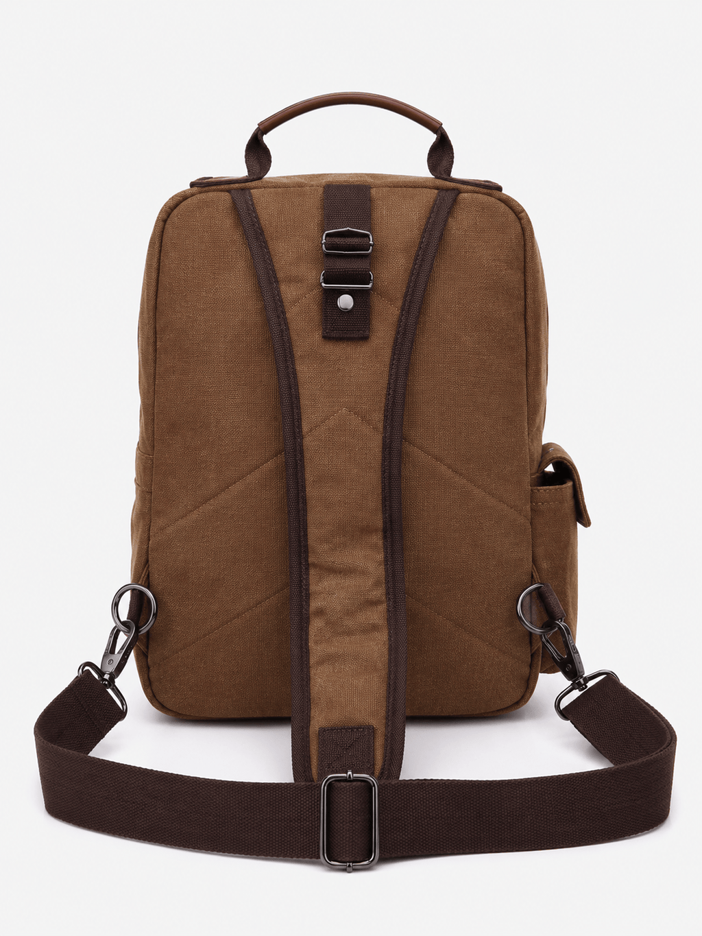 Sackovia Petit Sac À Dos Homme En Toile Marron
