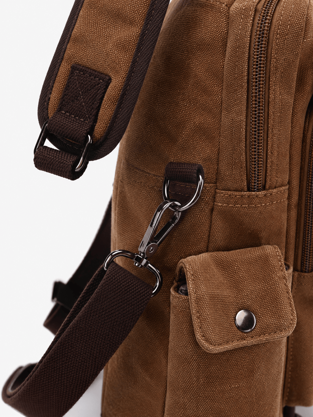 Sackovia Petit Sac À Dos Homme En Toile Marron