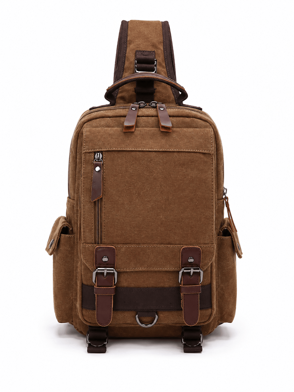 Sackovia Petit Sac À Dos Homme En Toile Marron