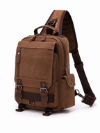 Sackovia Petit Sac À Dos Homme En Toile Marron