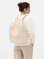 Sackovia Sac À Dos Acétate Beige Avec Poche Latérale