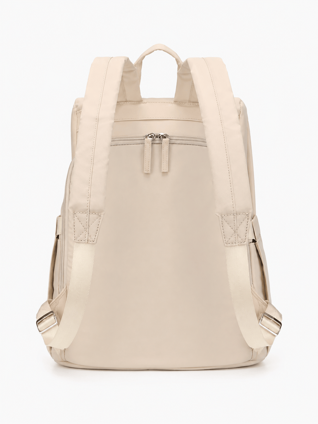 Sackovia Sac À Dos Acétate Beige Avec Poche Latérale