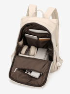 Sackovia Sac À Dos Acétate Beige Avec Poche Latérale