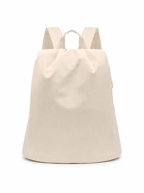 Sackovia Sac À Dos Acétate Beige Avec Poche Latérale