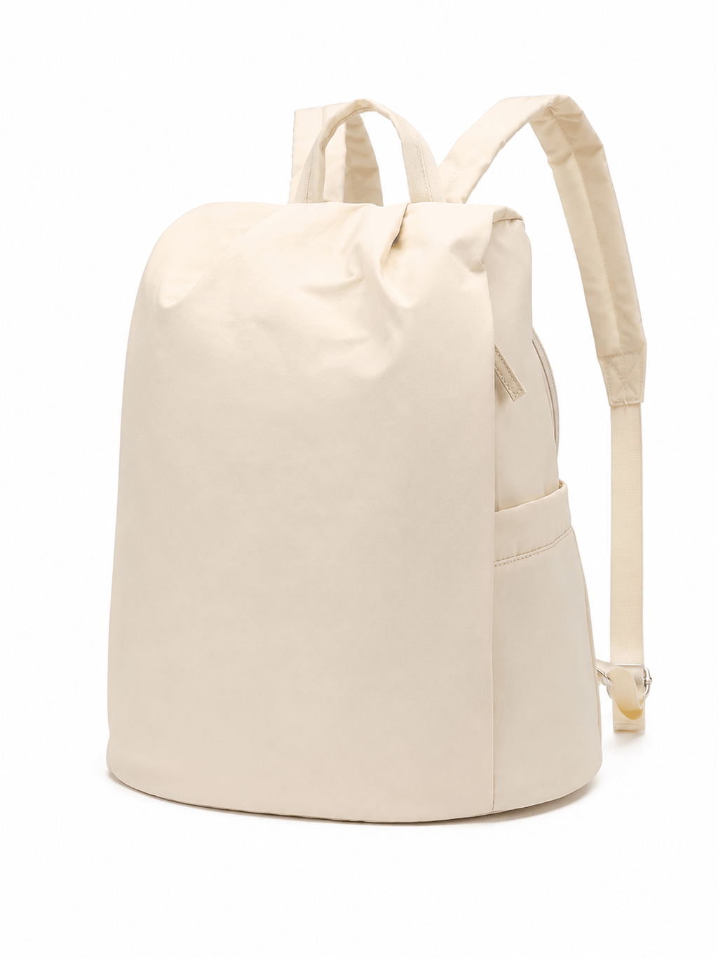 Sackovia Sac À Dos Acétate Beige Avec Poche Latérale