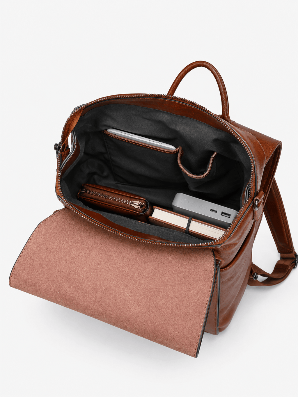 Sackovia Sac À Dos Cuir Femme Véritable Marron