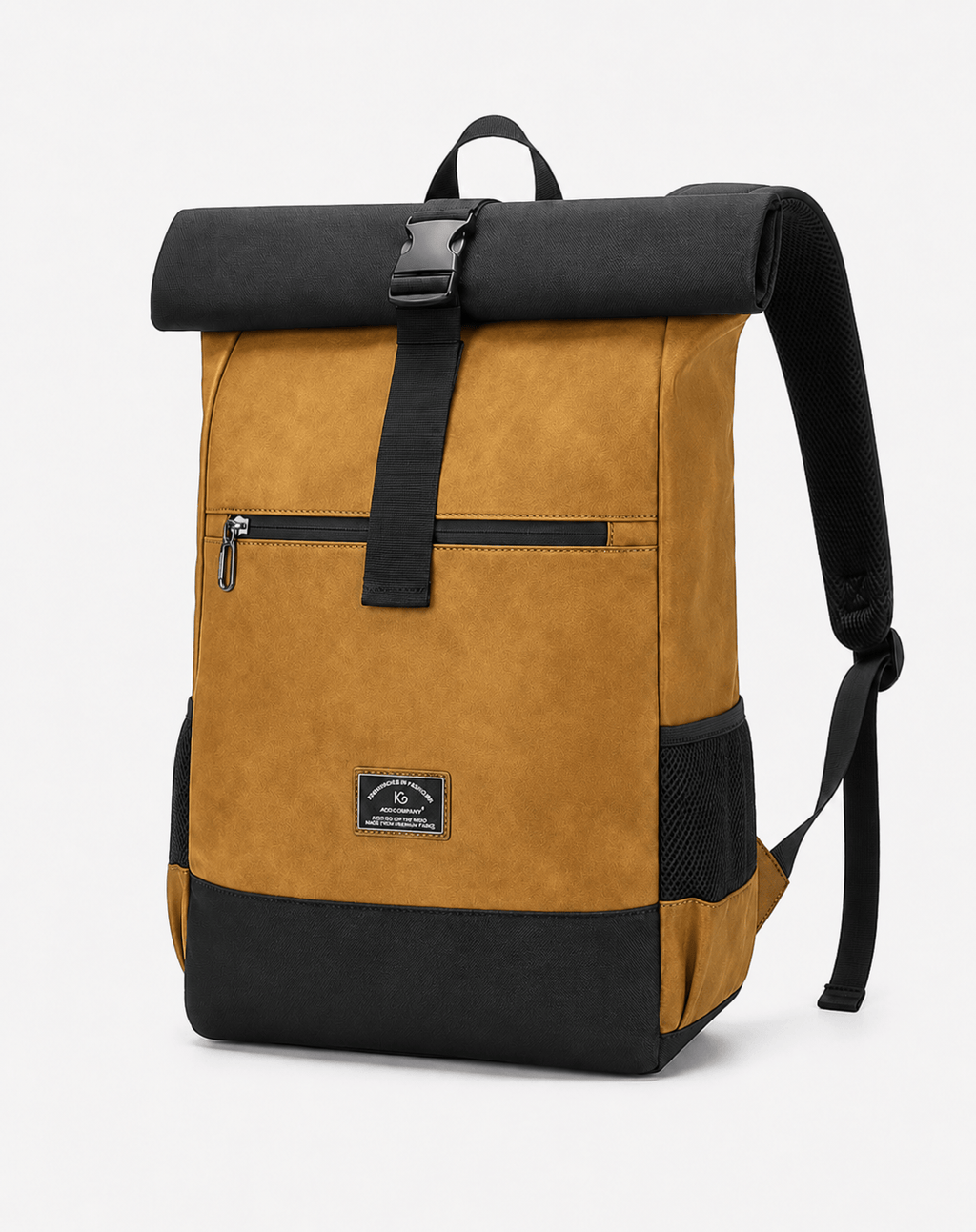 Sackovia Sac À Dos Cuir PU Roll-Top Extensible Imperméable