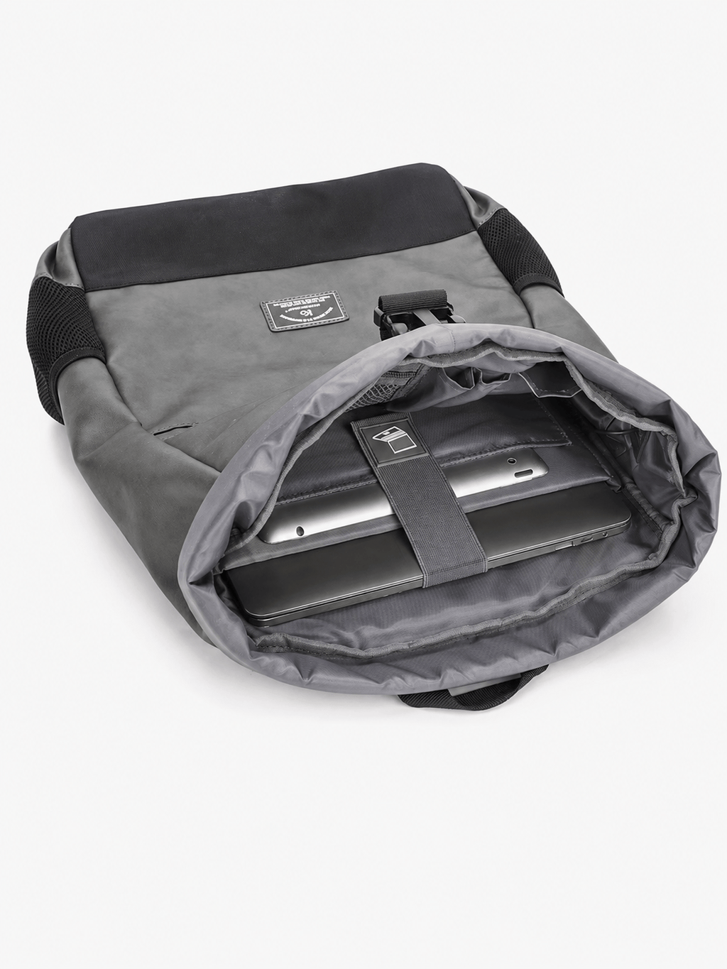 Sackovia Sac À Dos Cuir PU Roll-Top Extensible Imperméable