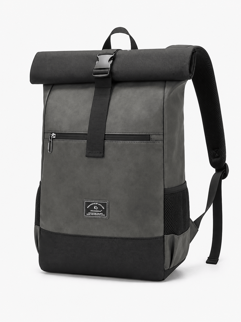 Sackovia Sac À Dos Cuir PU Roll-Top Extensible Imperméable