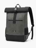 Sackovia Sac À Dos Cuir PU Roll-Top Extensible Imperméable