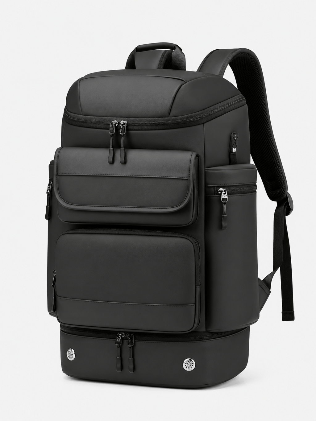 Sackovia Sac À Dos De Voyage Noir 50 L Imperméable Avec Compartiment