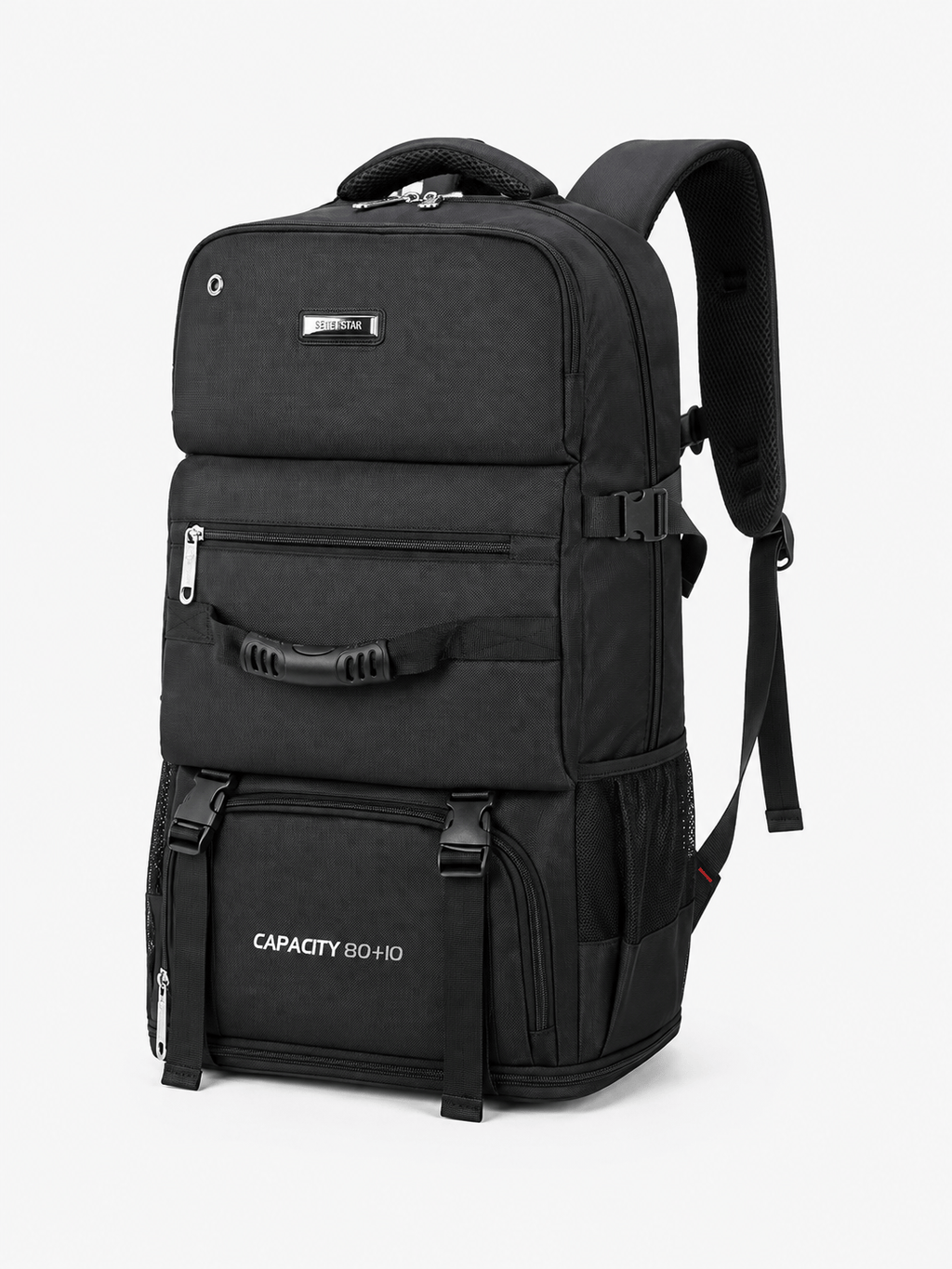 Sackovia Sac À Dos De Voyage Noir 90 L En Nylon, Unisexe