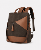 Sackovia Sac À Dos Élégant Femme PU Noir Et Marron
