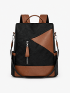 Sackovia Sac À Dos Élégant Femme PU Noir Et Marron
