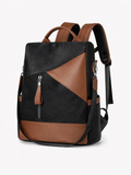 Sackovia Sac À Dos Élégant Femme PU Noir Et Marron