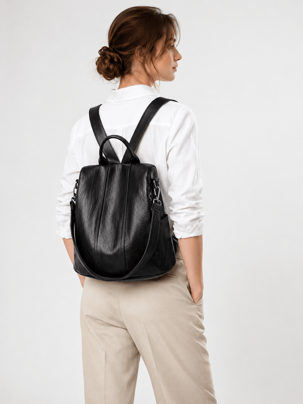 Sackovia Sac À Dos En Cuire Femme Cuir Véritable De Mouton