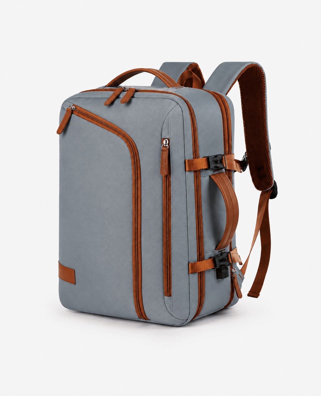 Sackovia Sac À Dos Ordinateur En Nylon Beige À Fermeture Zippée