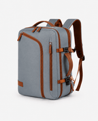 Sackovia Sac À Dos Ordinateur En Nylon Beige À Fermeture Zippée
