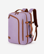 Sackovia Sac À Dos Ordinateur En Nylon Beige À Fermeture Zippée