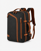 Sackovia Sac À Dos Ordinateur En Nylon Beige À Fermeture Zippée