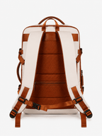 Sackovia Sac À Dos Ordinateur En Nylon Beige À Fermeture Zippée
