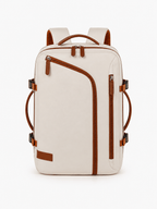 Sackovia Sac À Dos Ordinateur En Nylon Beige À Fermeture Zippée