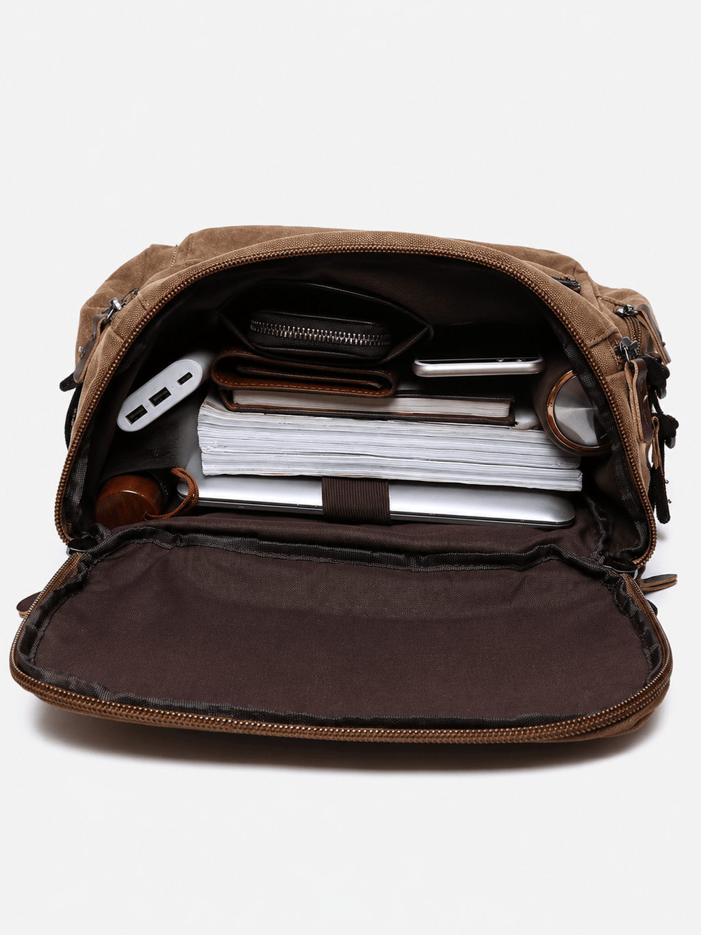 Sackovia Sac À Dos Pour Homme En Toile Marron