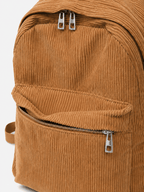Sackovia Sac À Dos Scolaire En Velours Côtelé Marron